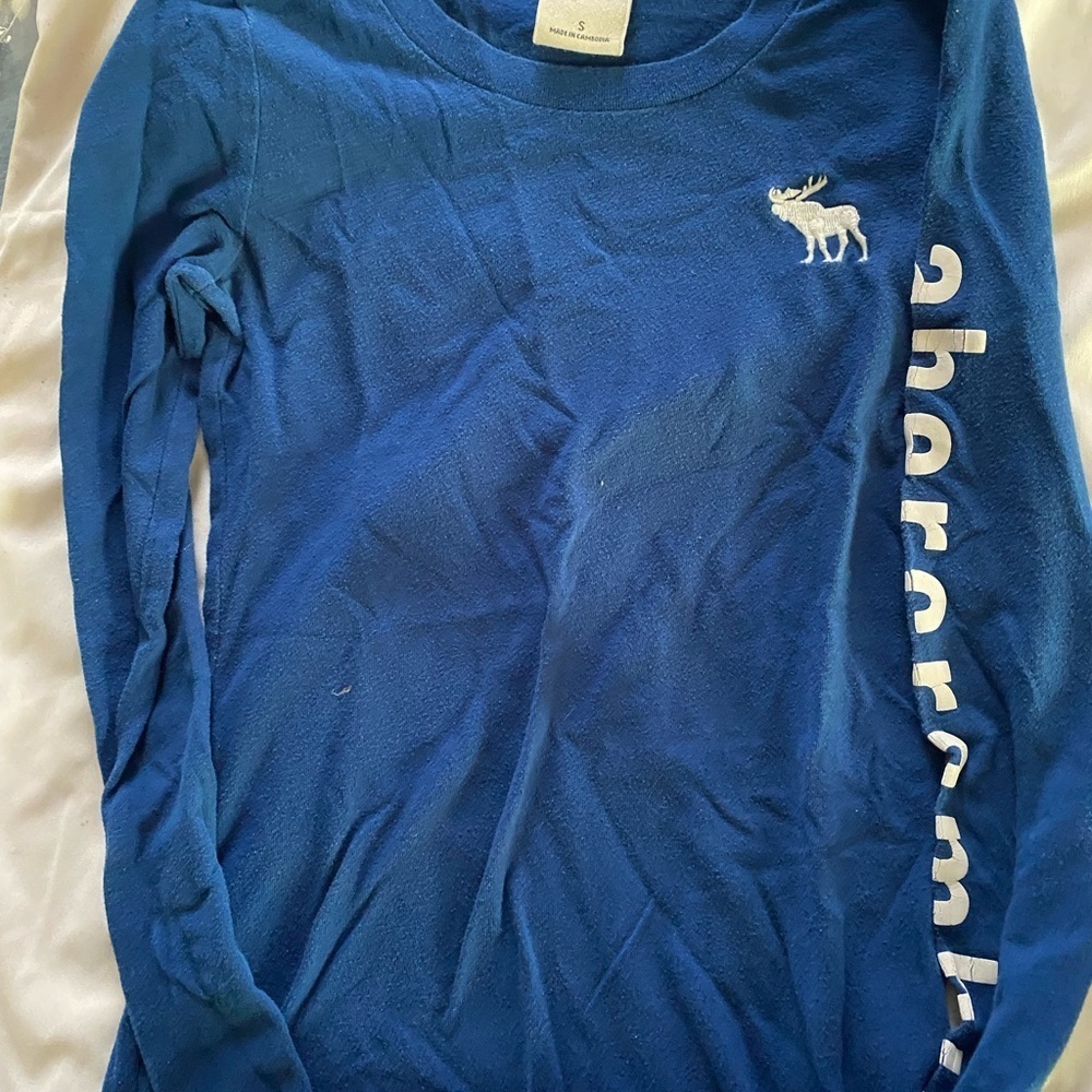 Abercrombie & Fitch Kids Blue Long Sleeve Shirt